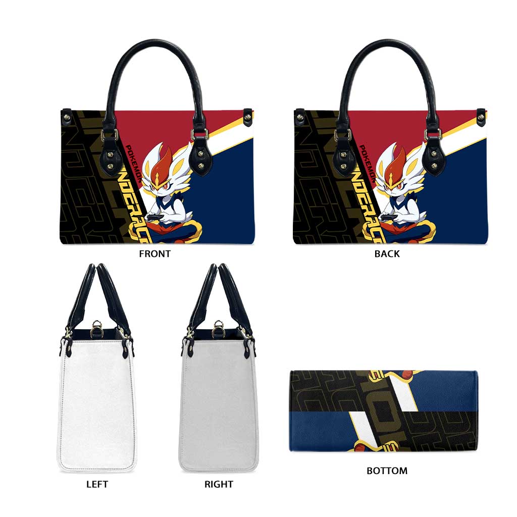 Cinderace Poké Leather Bag Dynamic Retro Anime Style