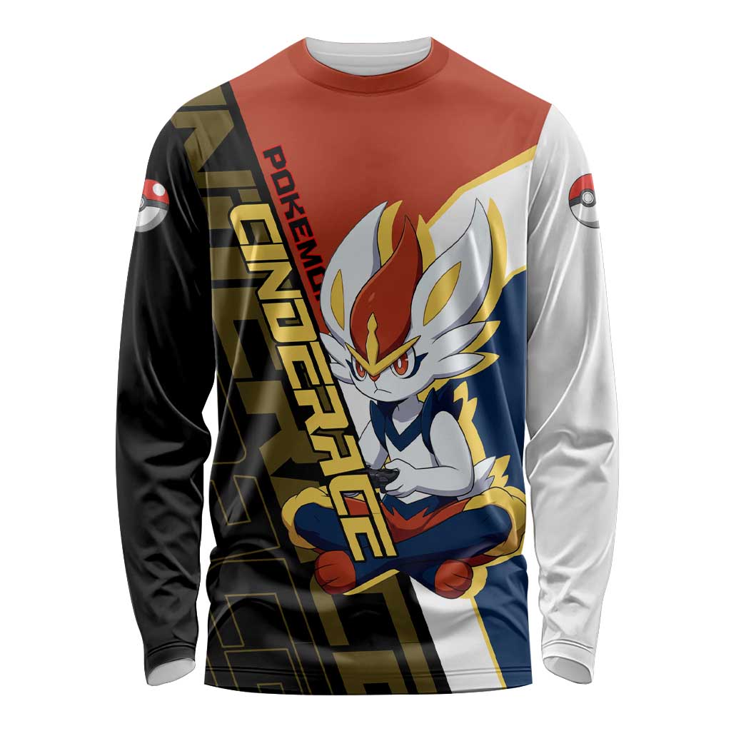 Cinderace Poké Long Sleeve Shirt Dynamic Retro Anime Style