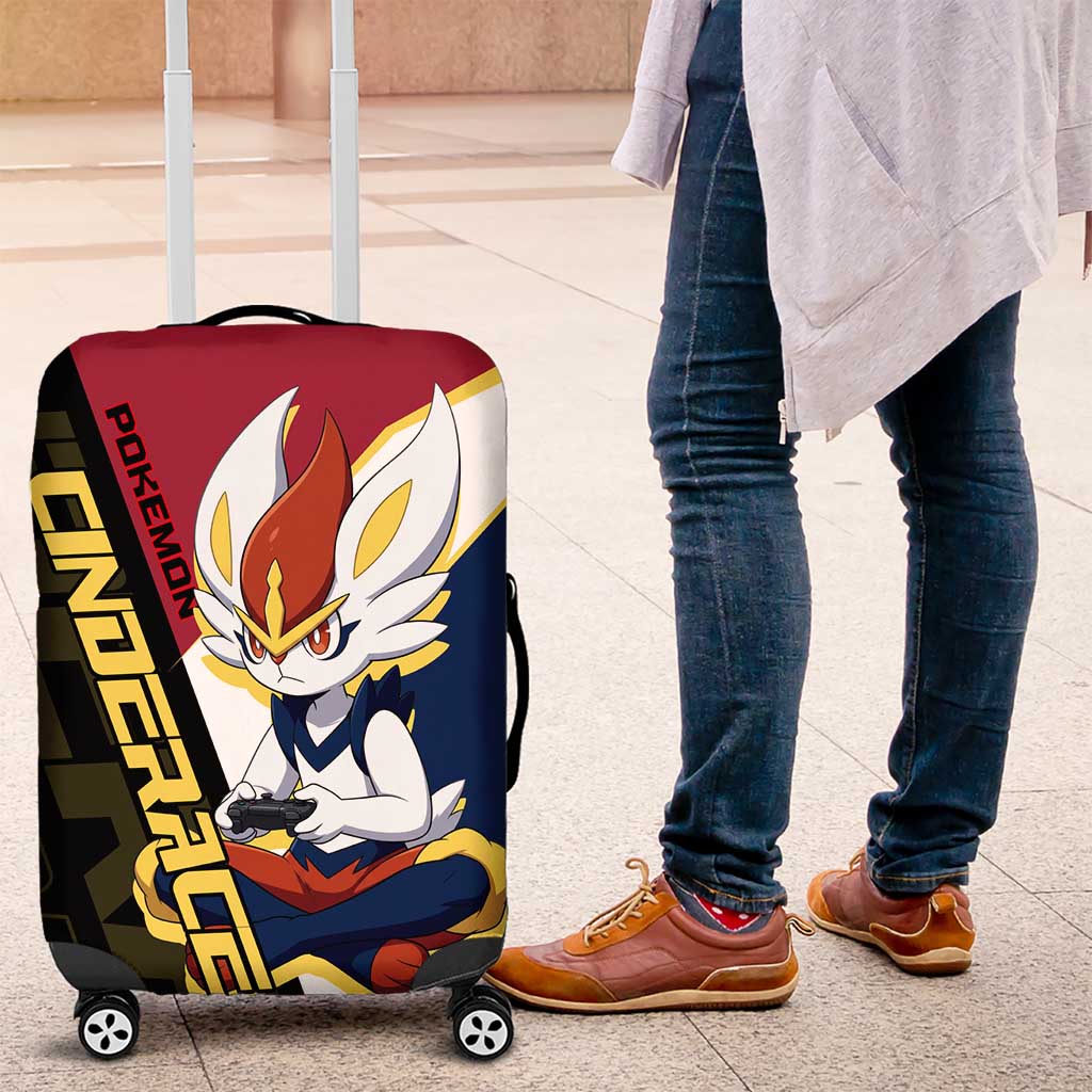 Cinderace Poké Luggage Cover Dynamic Retro Anime Style