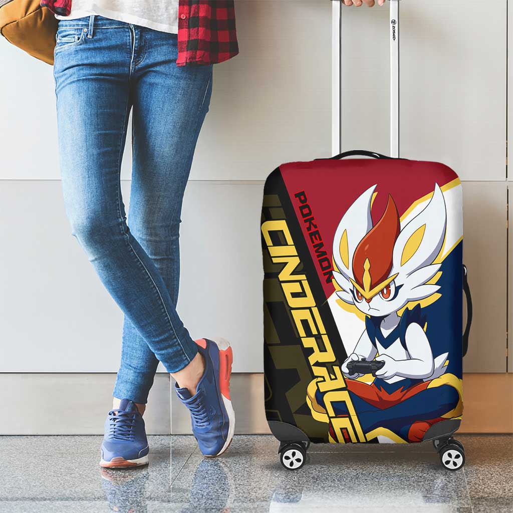 Cinderace Poké Luggage Cover Dynamic Retro Anime Style