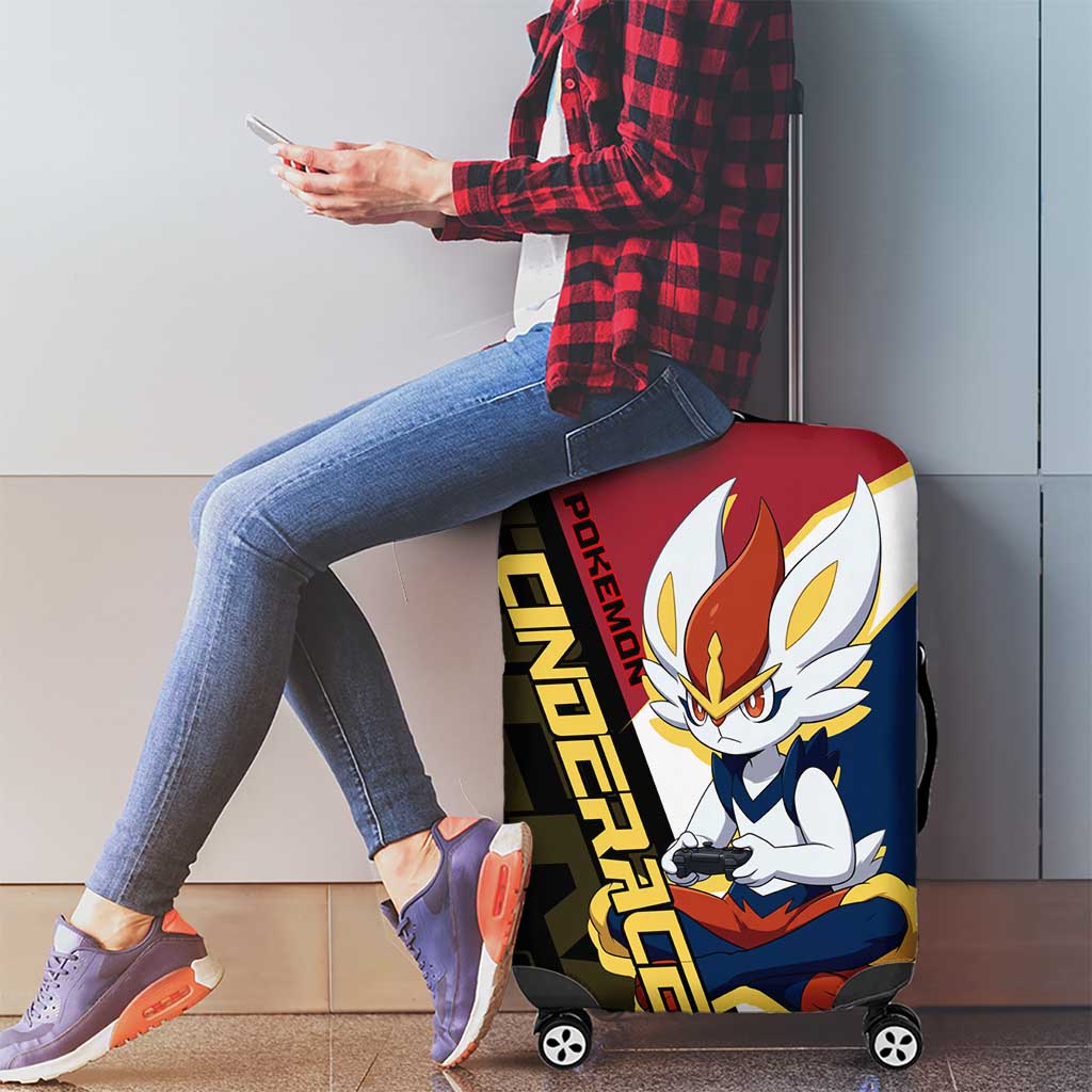 Cinderace Poké Luggage Cover Dynamic Retro Anime Style