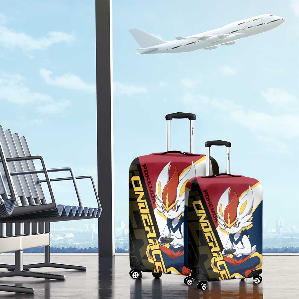 Cinderace Poké Luggage Cover Dynamic Retro Anime Style