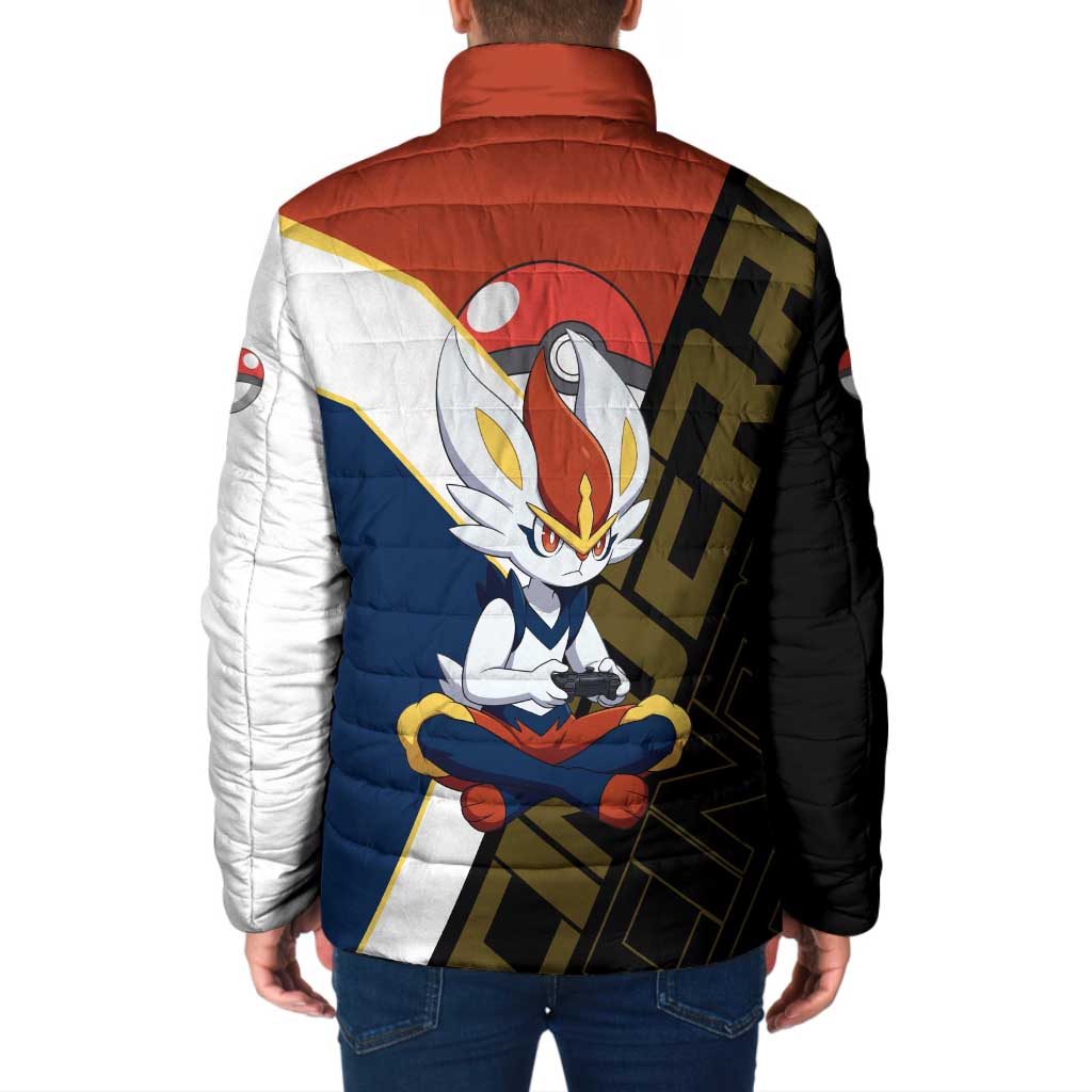 Cinderace Poké Padded Jacket Dynamic Retro Anime Style