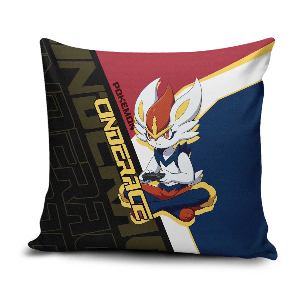 Cinderace Poké Pillow Cover Dynamic Retro Anime Style