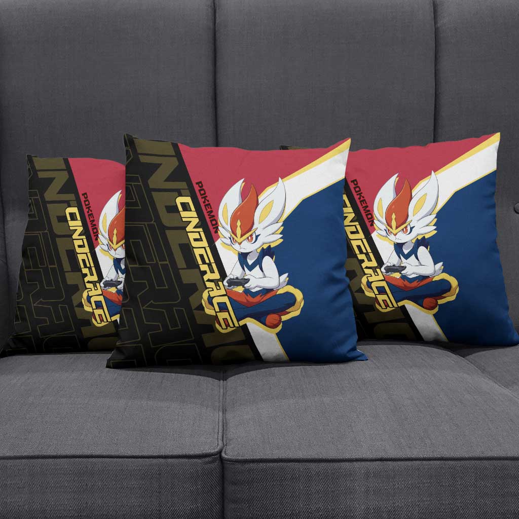 Cinderace Poké Pillow Cover Dynamic Retro Anime Style