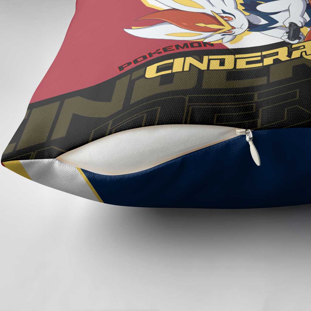 Cinderace Poké Pillow Cover Dynamic Retro Anime Style