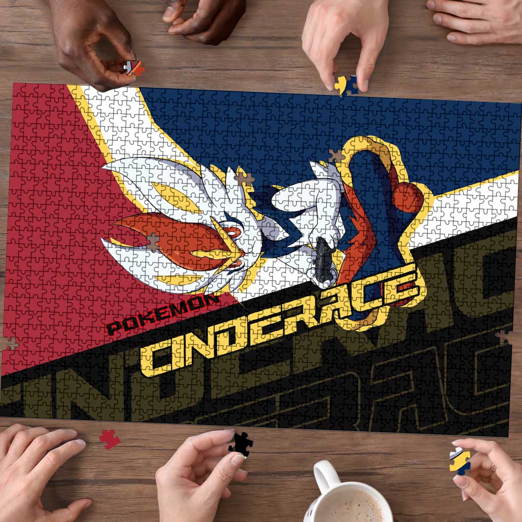 Cinderace Poké Puzzle Dynamic Retro Anime Style