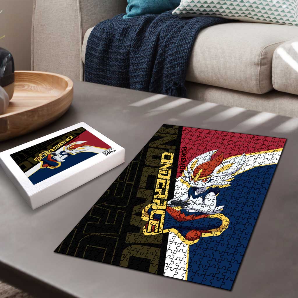 Cinderace Poké Puzzle Dynamic Retro Anime Style