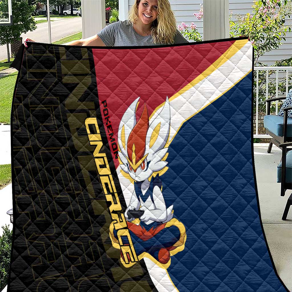 Cinderace Poké Quilt Dynamic Retro Anime Style