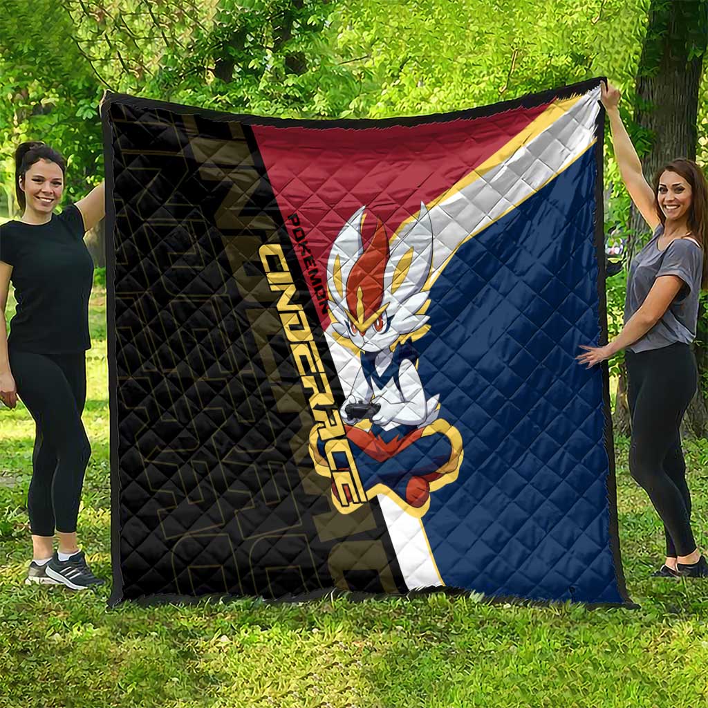 Cinderace Poké Quilt Dynamic Retro Anime Style