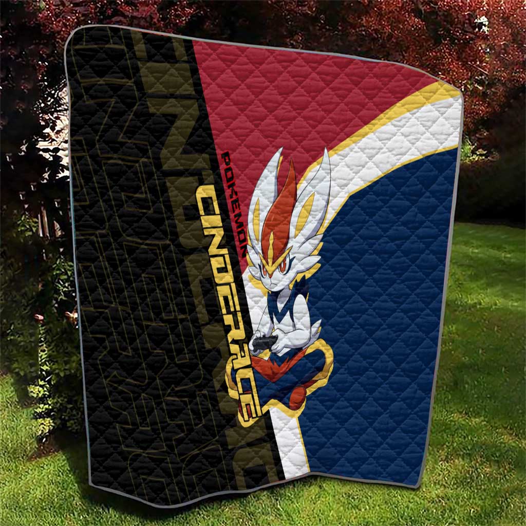 Cinderace Poké Quilt Dynamic Retro Anime Style