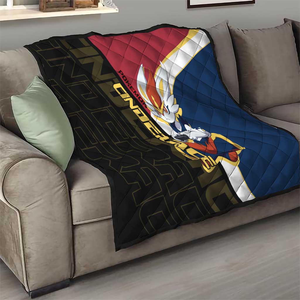 Cinderace Poké Quilt Dynamic Retro Anime Style