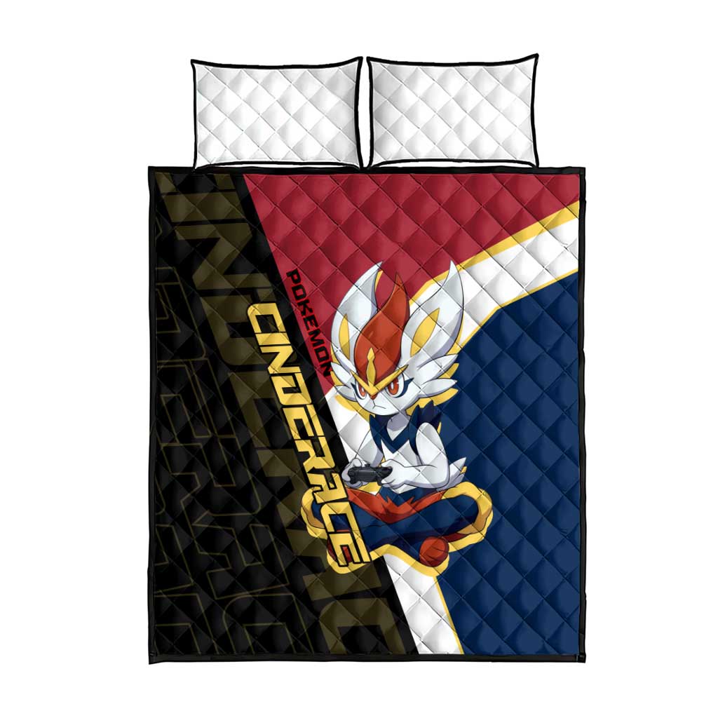 Cinderace Poké Quilt Bed Set Dynamic Retro Anime Style