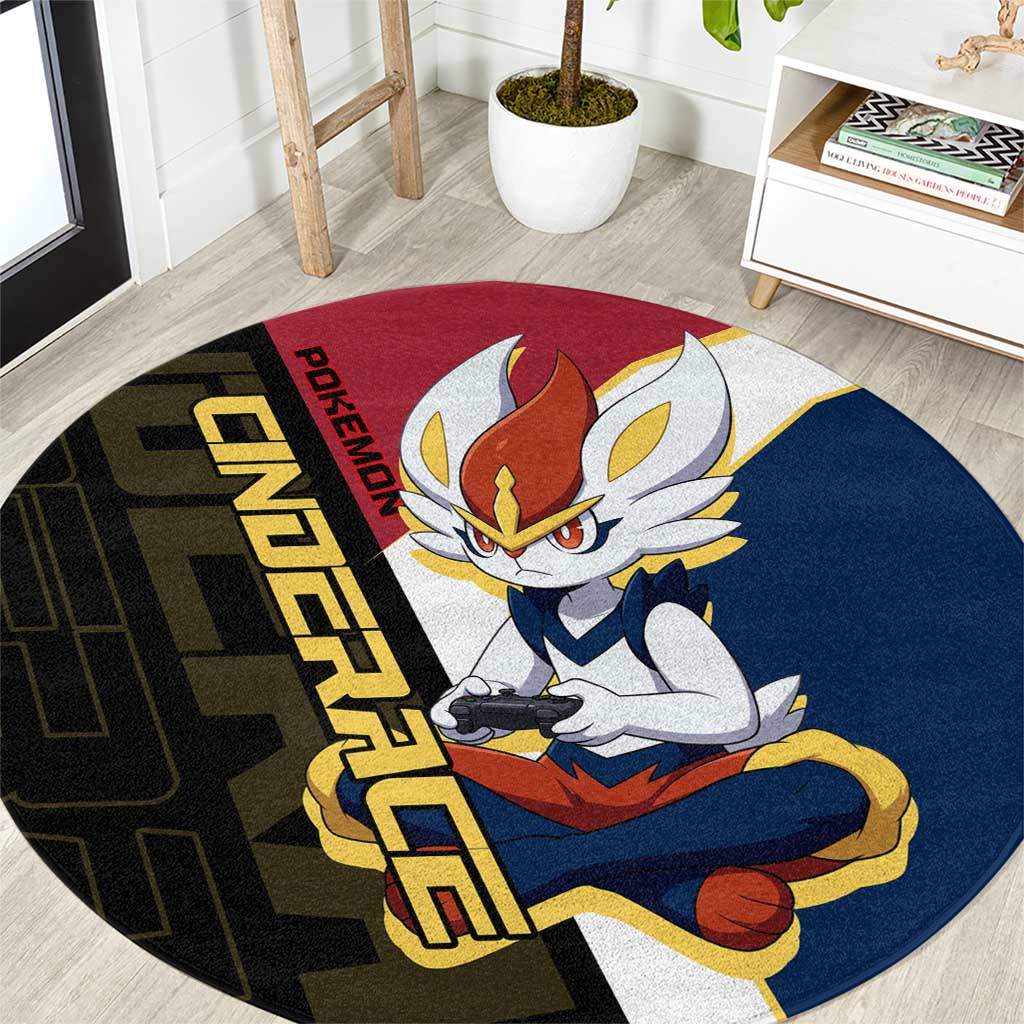 Cinderace Poké Round Carpet Dynamic Retro Anime Style