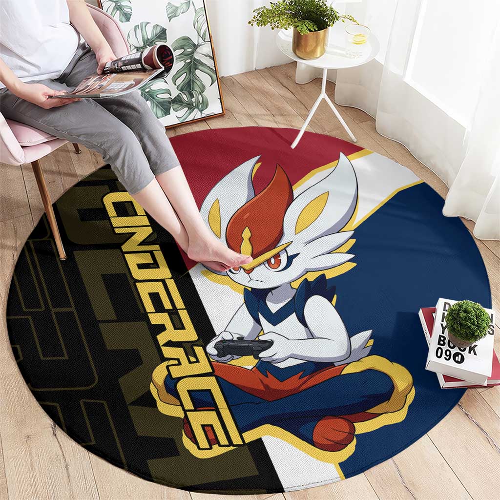 Cinderace Poké Round Carpet Dynamic Retro Anime Style