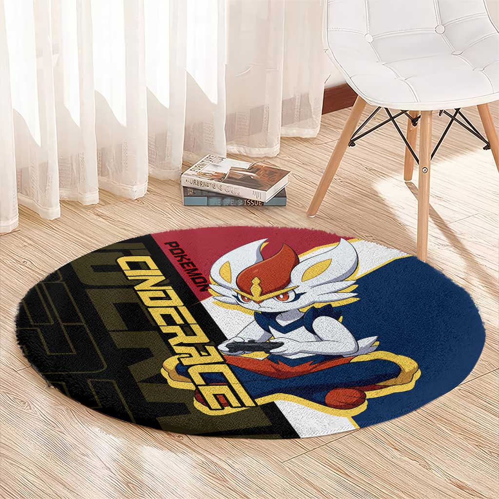 Cinderace Poké Round Carpet Dynamic Retro Anime Style