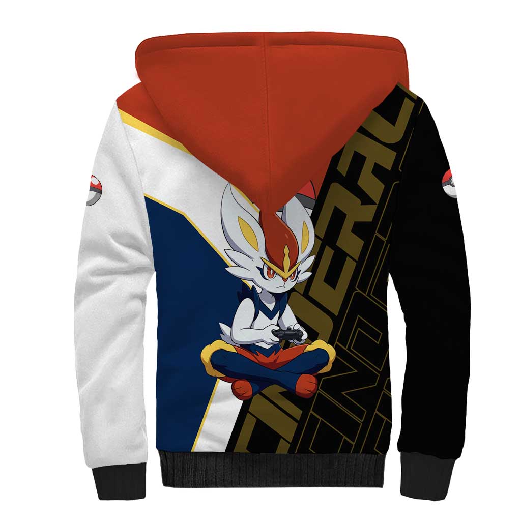 Cinderace Poké Sherpa Hoodie Dynamic Retro Anime Style