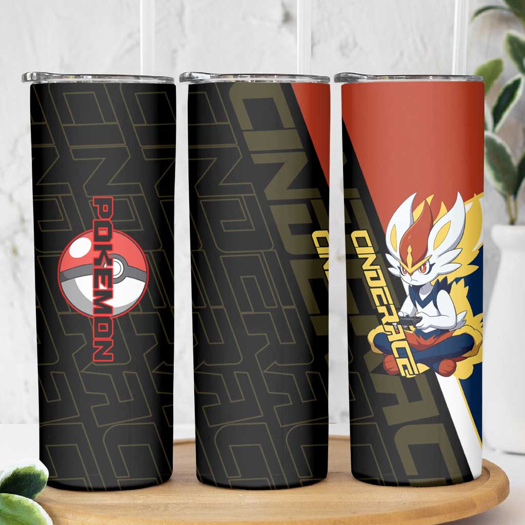 Cinderace Poké Skinny Tumbler Dynamic Retro Anime Style