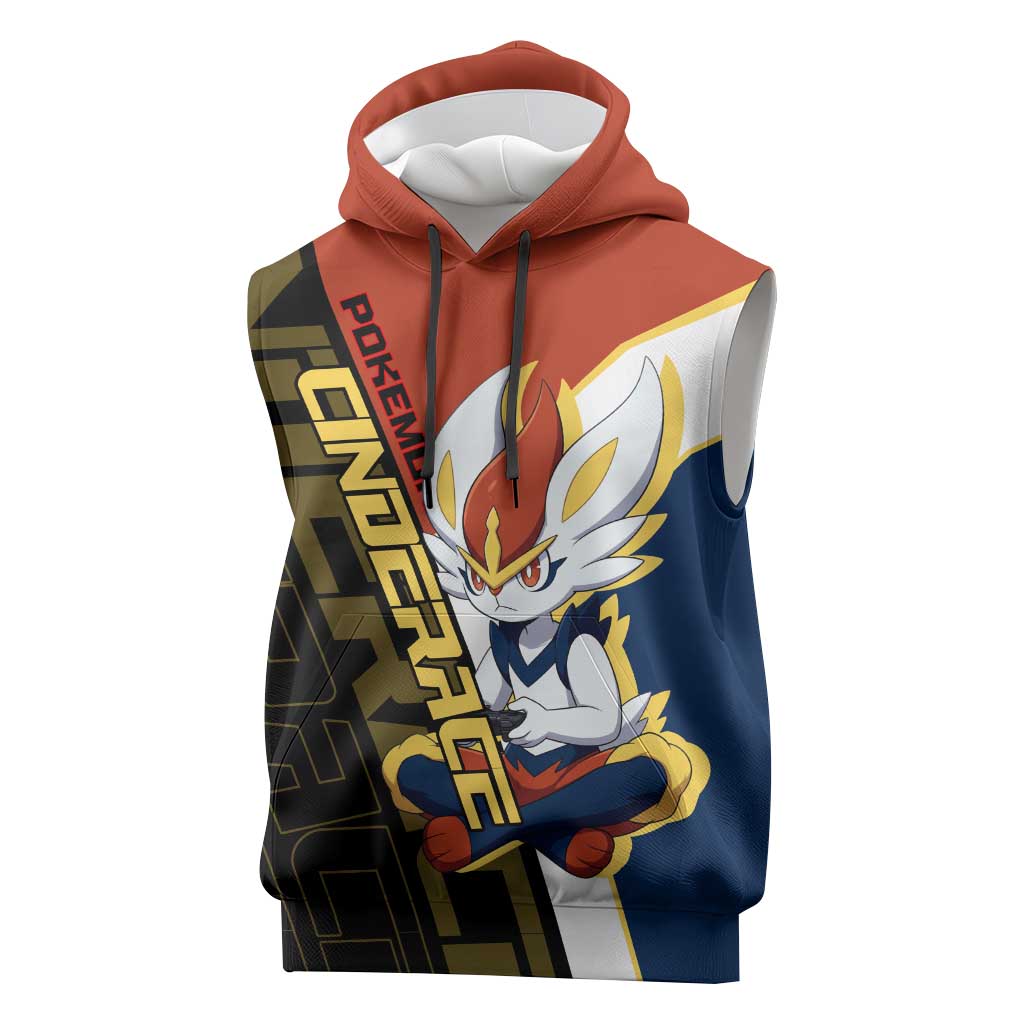 Cinderace Poké Sleeveless Hoodie Dynamic Retro Anime Style