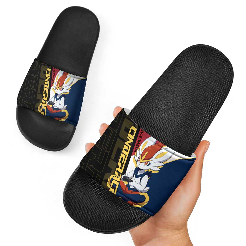 Cinderace Poké Slide Sandals Dynamic Retro Anime Style