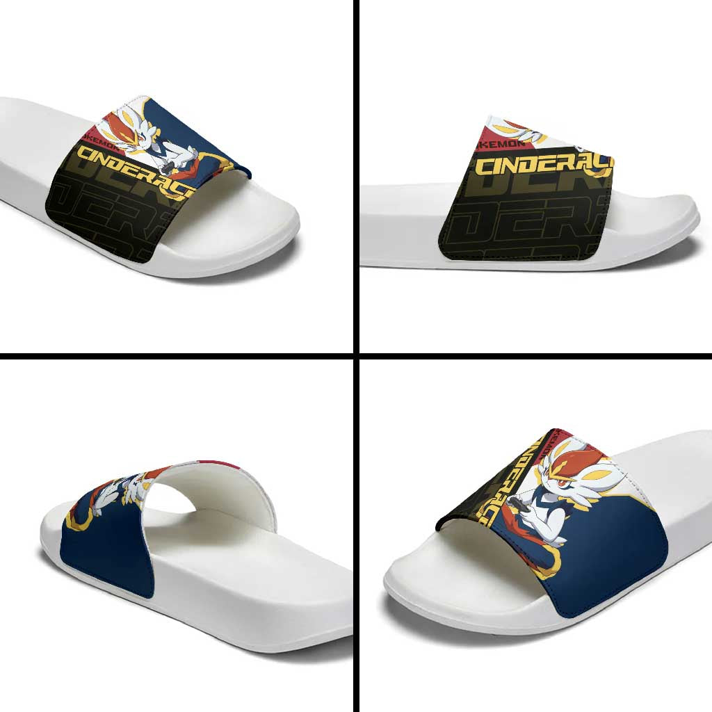 Cinderace Poké Slide Sandals Dynamic Retro Anime Style