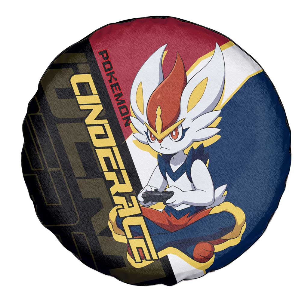 Cinderace Poké Spare Tire Cover Dynamic Retro Anime Style