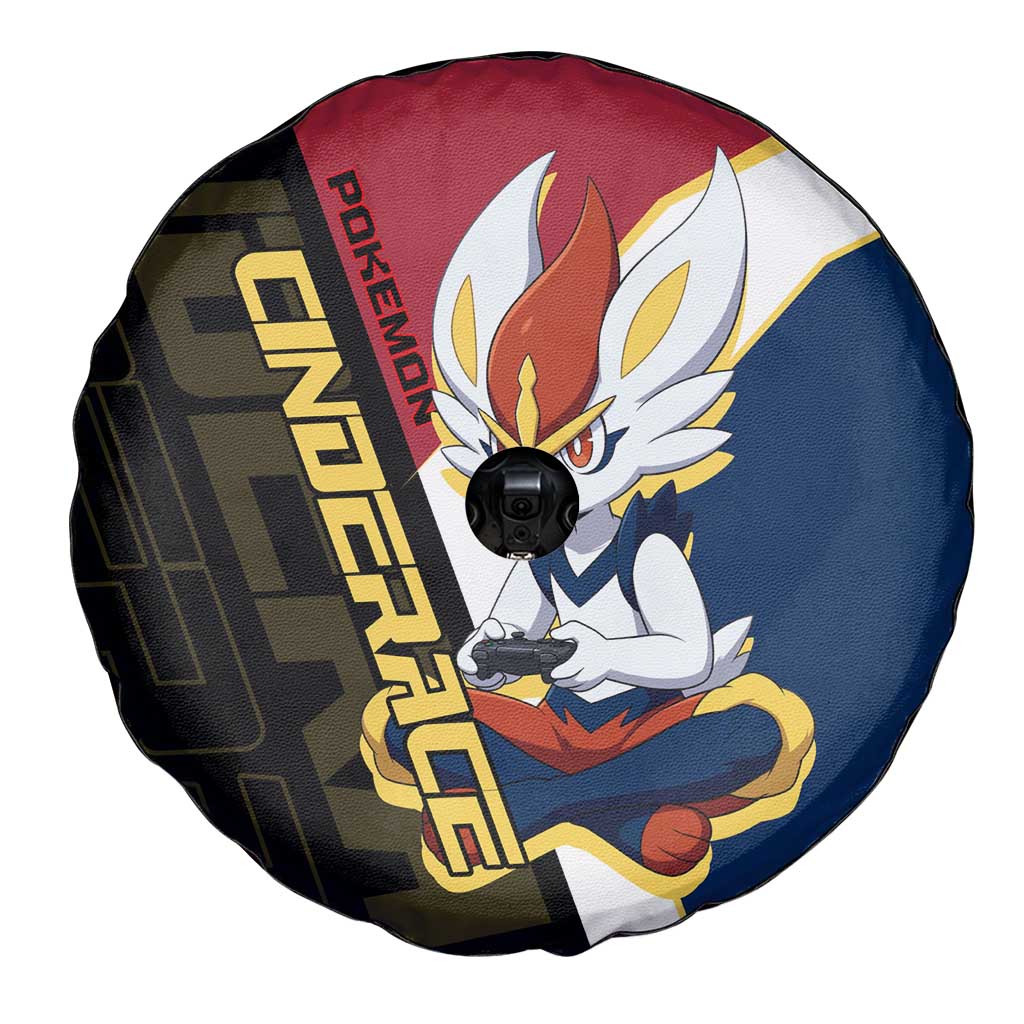 Cinderace Poké Spare Tire Cover Dynamic Retro Anime Style