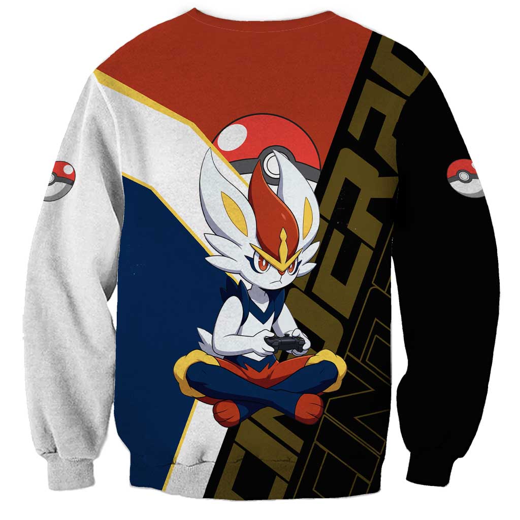 Cinderace Poké Sweatshirt Dynamic Retro Anime Style