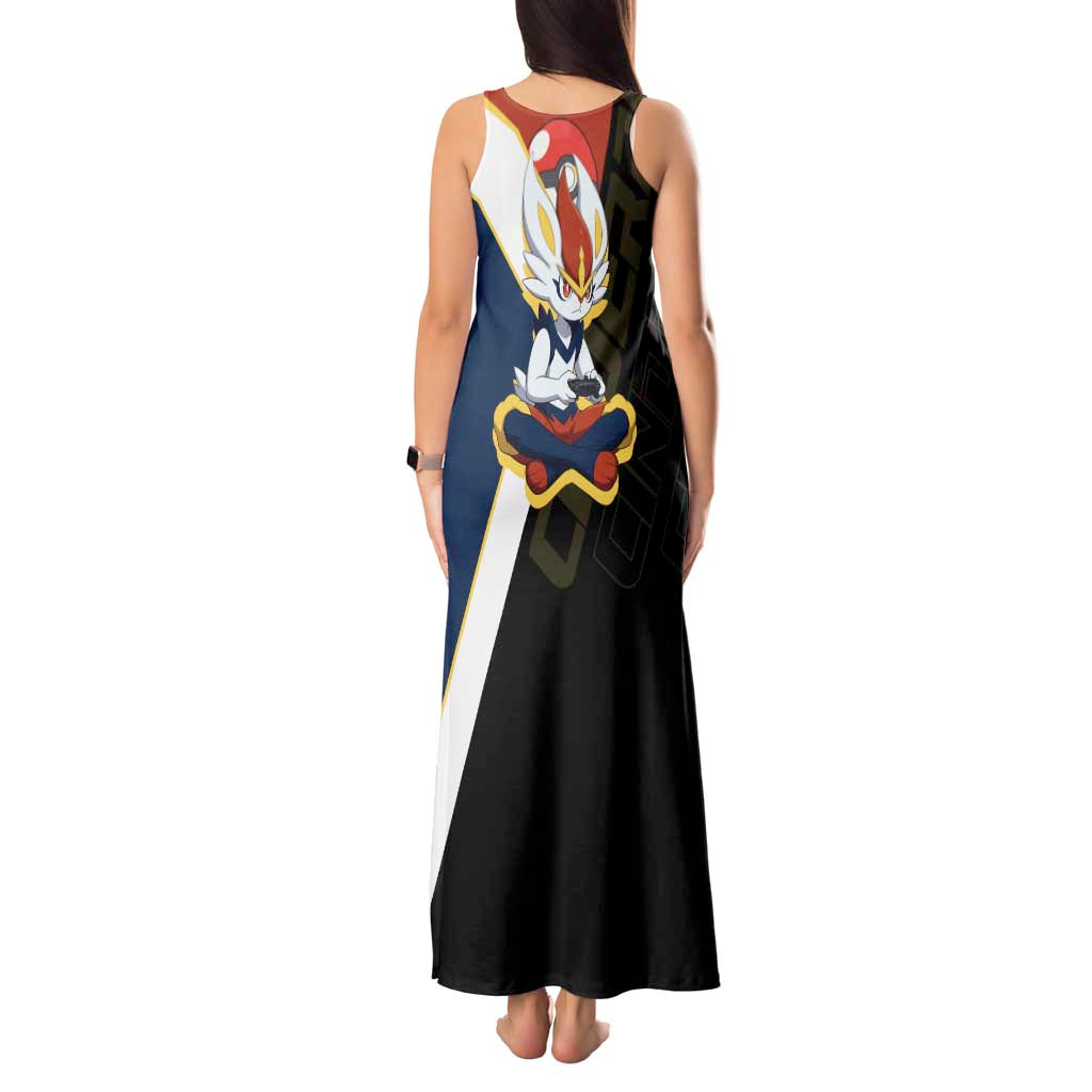 Cinderace Poké Tank Maxi Dress Dynamic Retro Anime Style