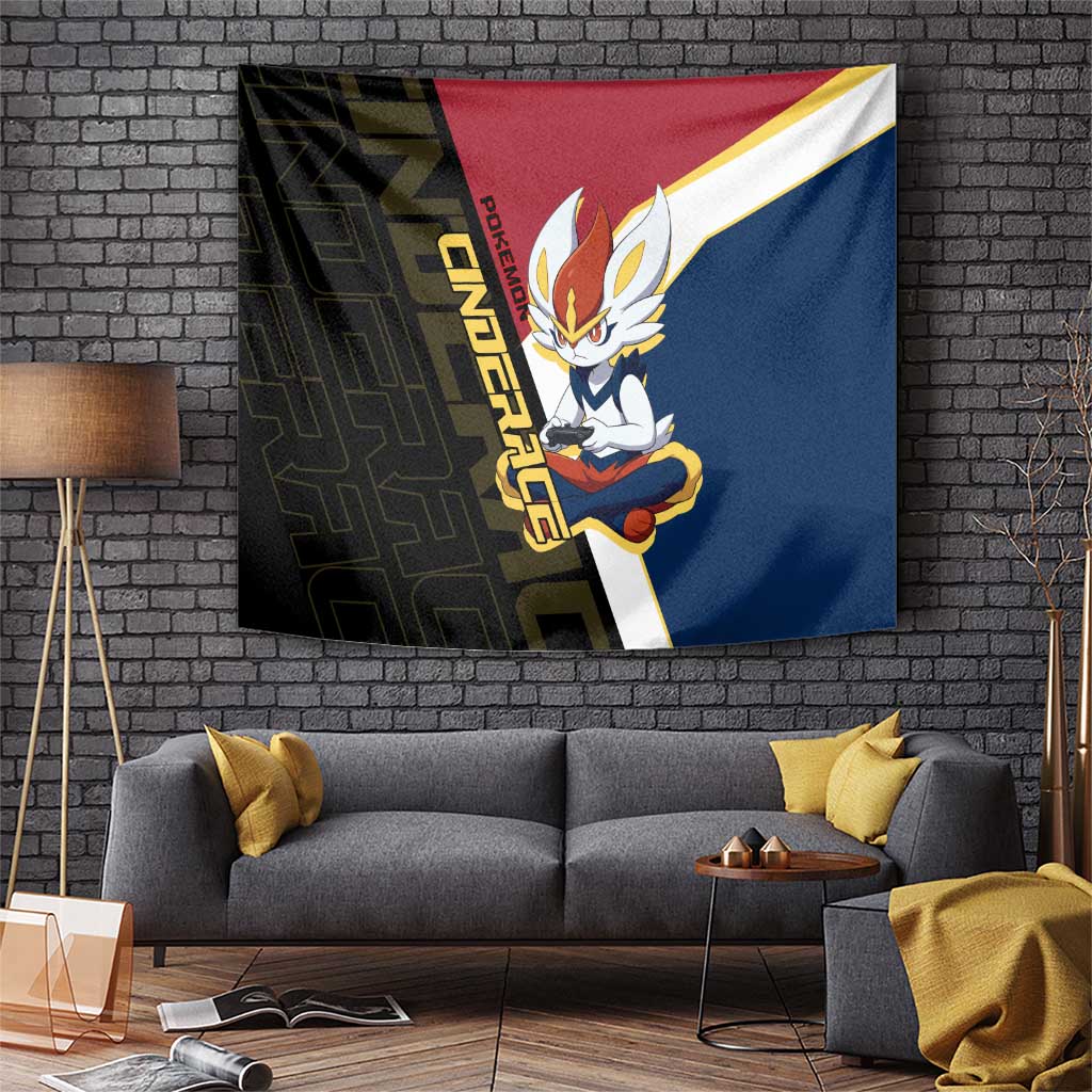 Cinderace Poké Tapestry Dynamic Retro Anime Style