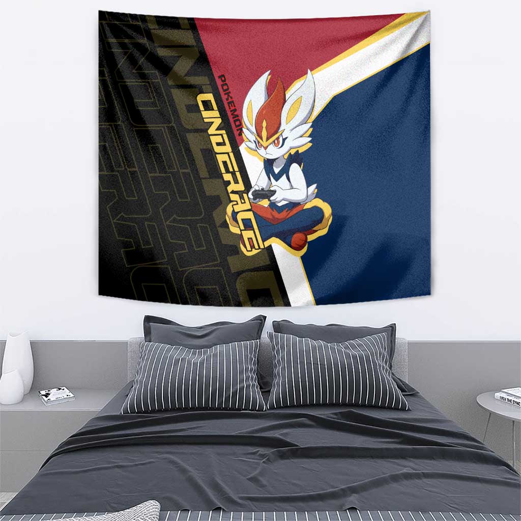 Cinderace Poké Tapestry Dynamic Retro Anime Style