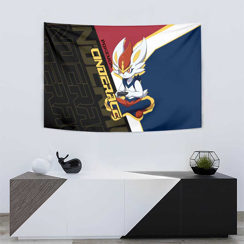 Cinderace Poké Tapestry Dynamic Retro Anime Style