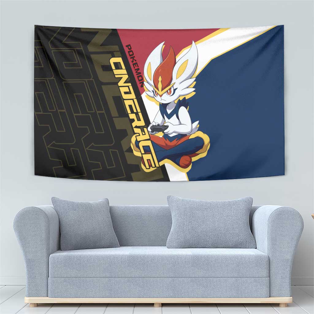 Cinderace Poké Tapestry Dynamic Retro Anime Style