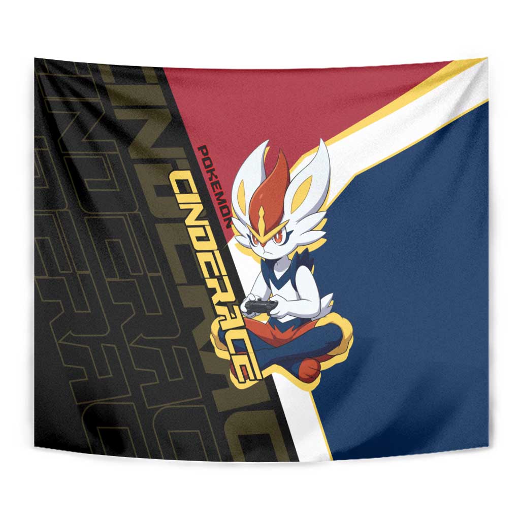 Cinderace Poké Tapestry Dynamic Retro Anime Style