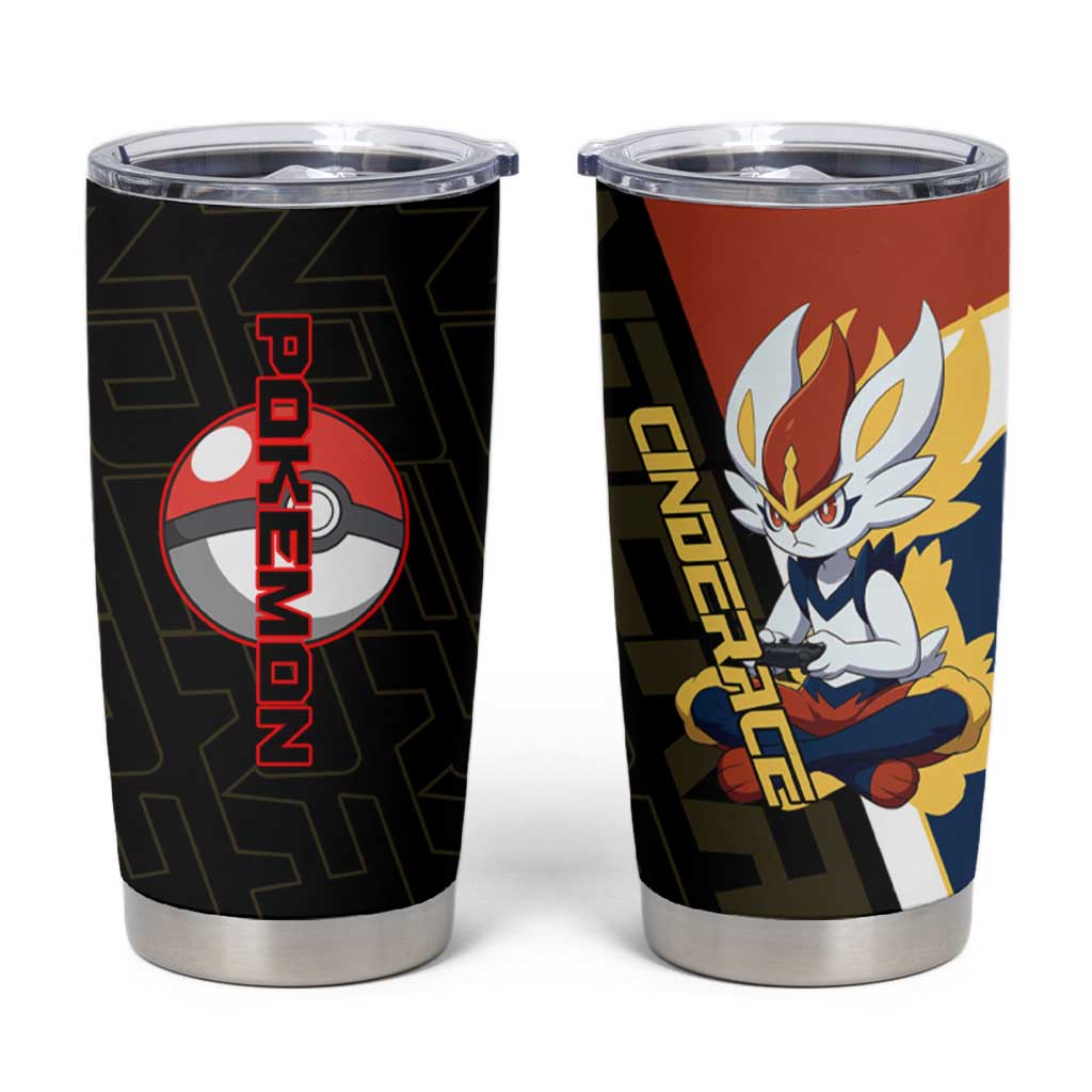 Cinderace Poké Tumbler Cup Dynamic Retro Anime Style