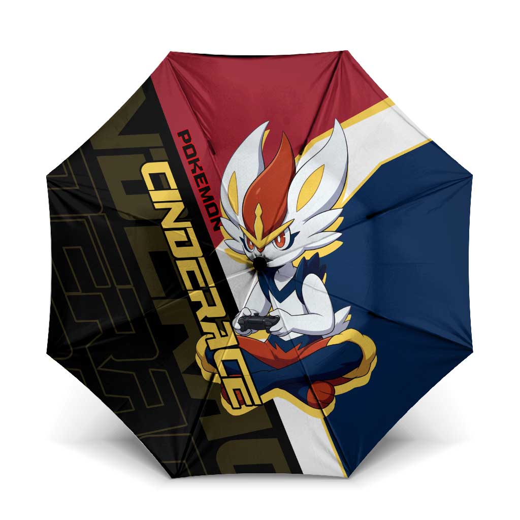 Cinderace Poké Umbrella Dynamic Retro Anime Style