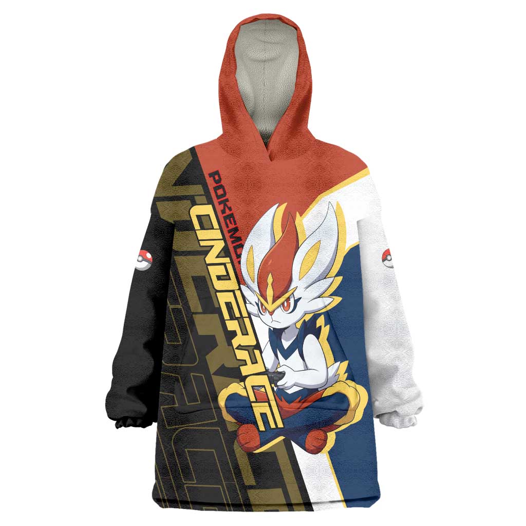 Cinderace Poké Wearable Blanket Hoodie Dynamic Retro Anime Style