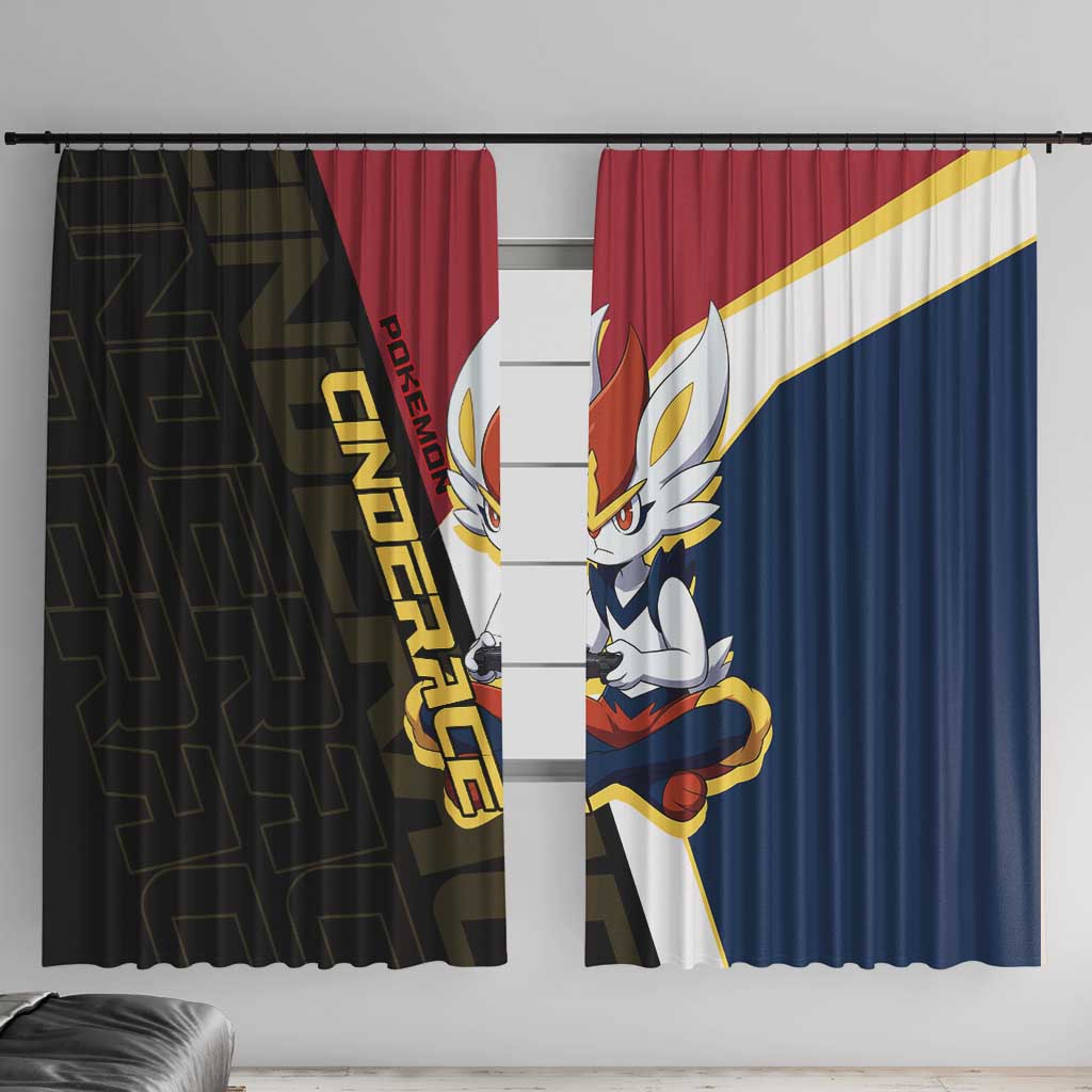 Cinderace Poké Window Curtain Dynamic Retro Anime Style