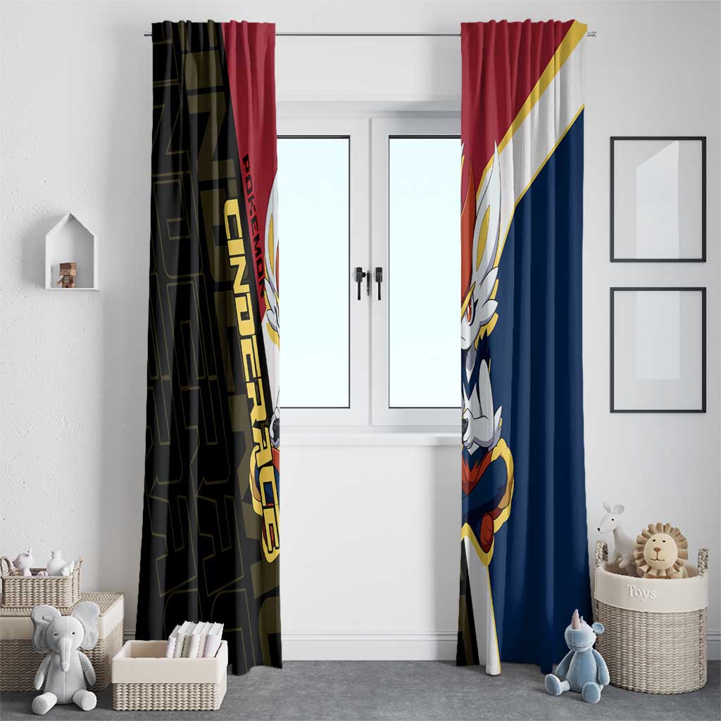 Cinderace Poké Window Curtain Dynamic Retro Anime Style