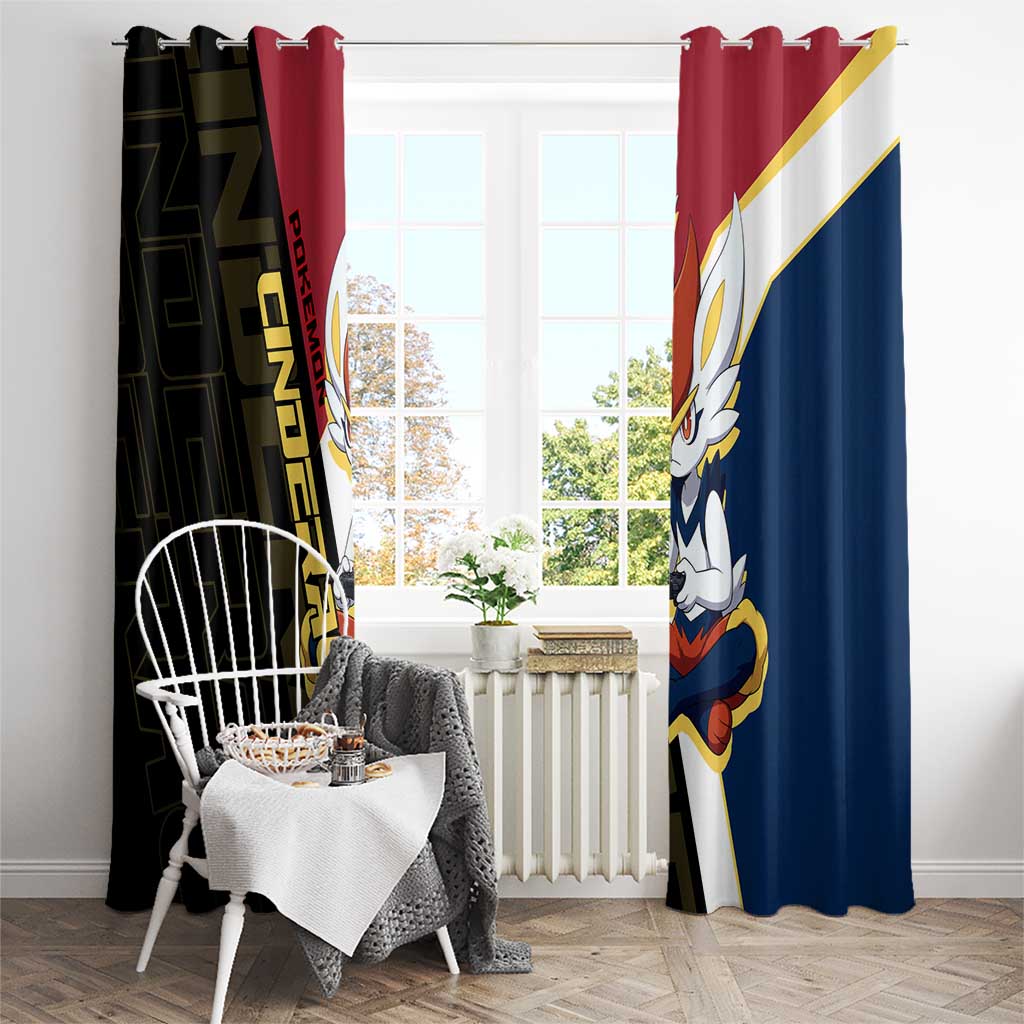 Cinderace Poké Window Curtain Dynamic Retro Anime Style