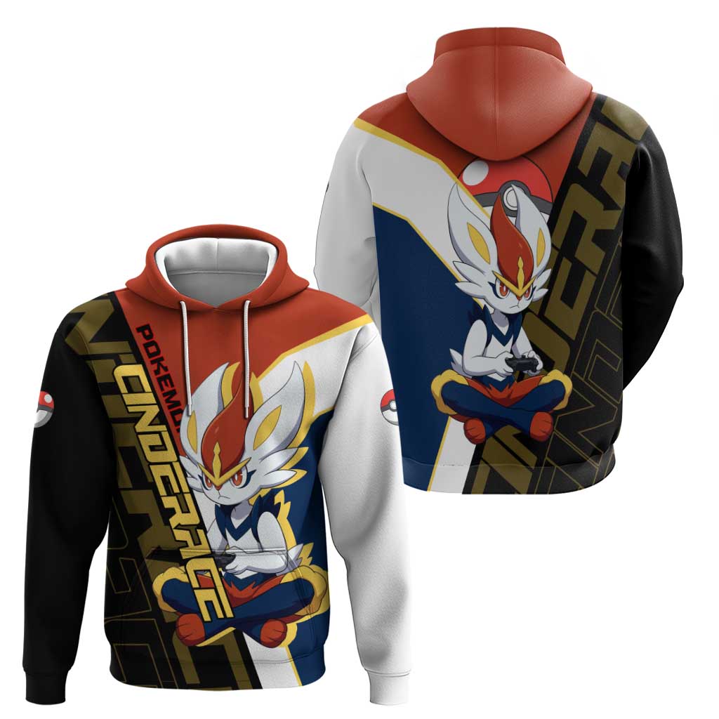 Cinderace Poké Zip Hoodie Dynamic Retro Anime Style