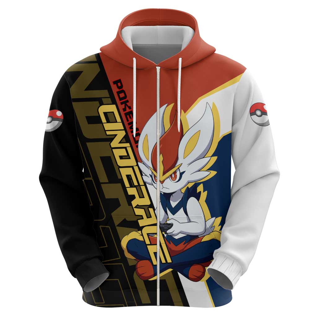 Cinderace Poké Zip Hoodie Dynamic Retro Anime Style