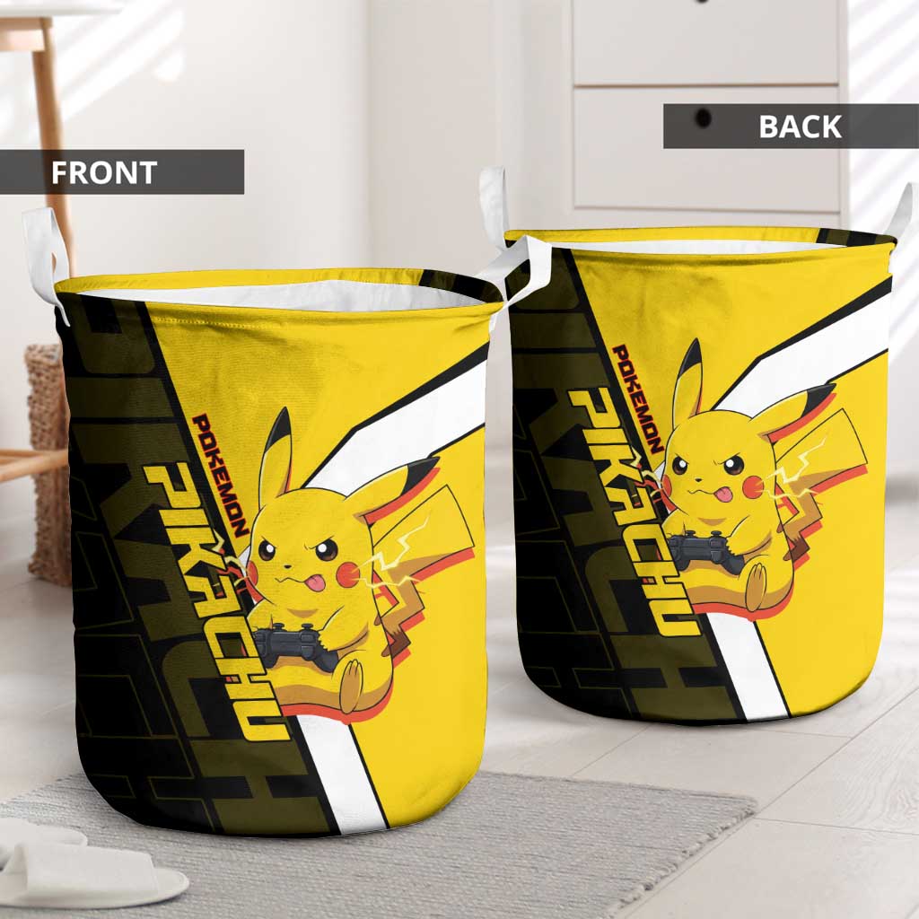 Pikachu Poké Laundry Basket Vibrant Retro Anime Style