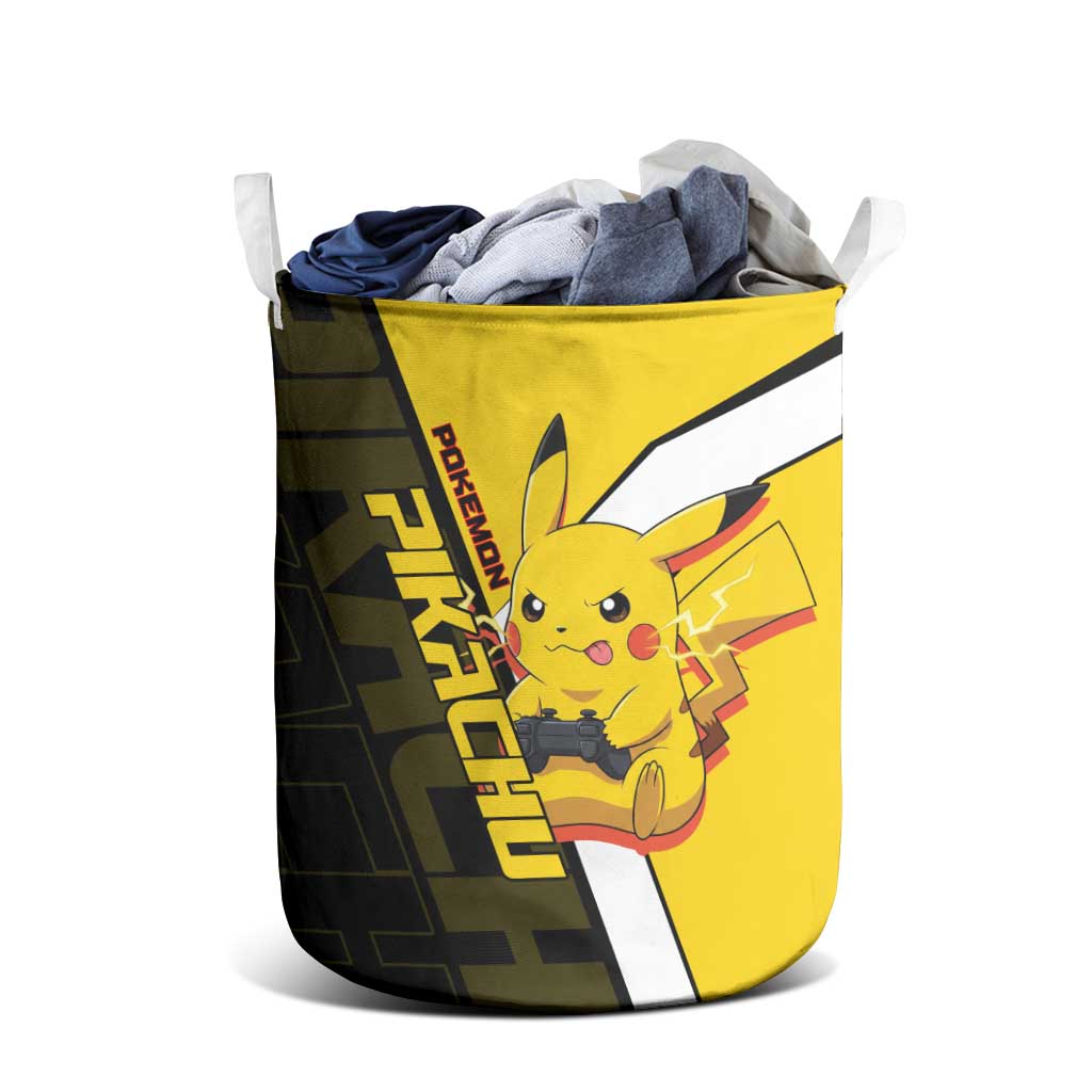 Pikachu Poké Laundry Basket Vibrant Retro Anime Style