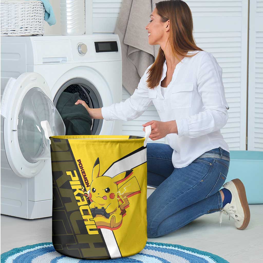 Pikachu Poké Laundry Basket Vibrant Retro Anime Style