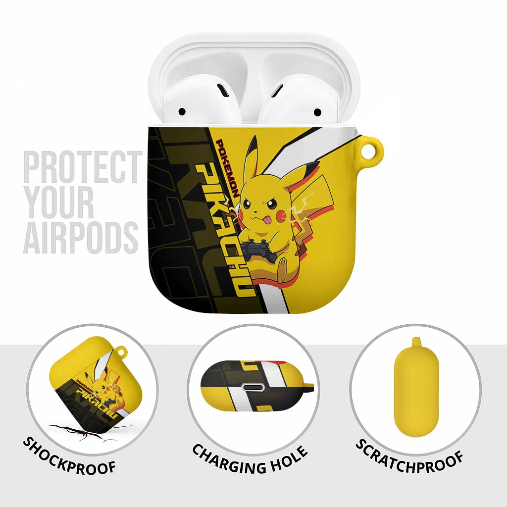 Pikachu Poké AirPods Case Vibrant Retro Anime Style