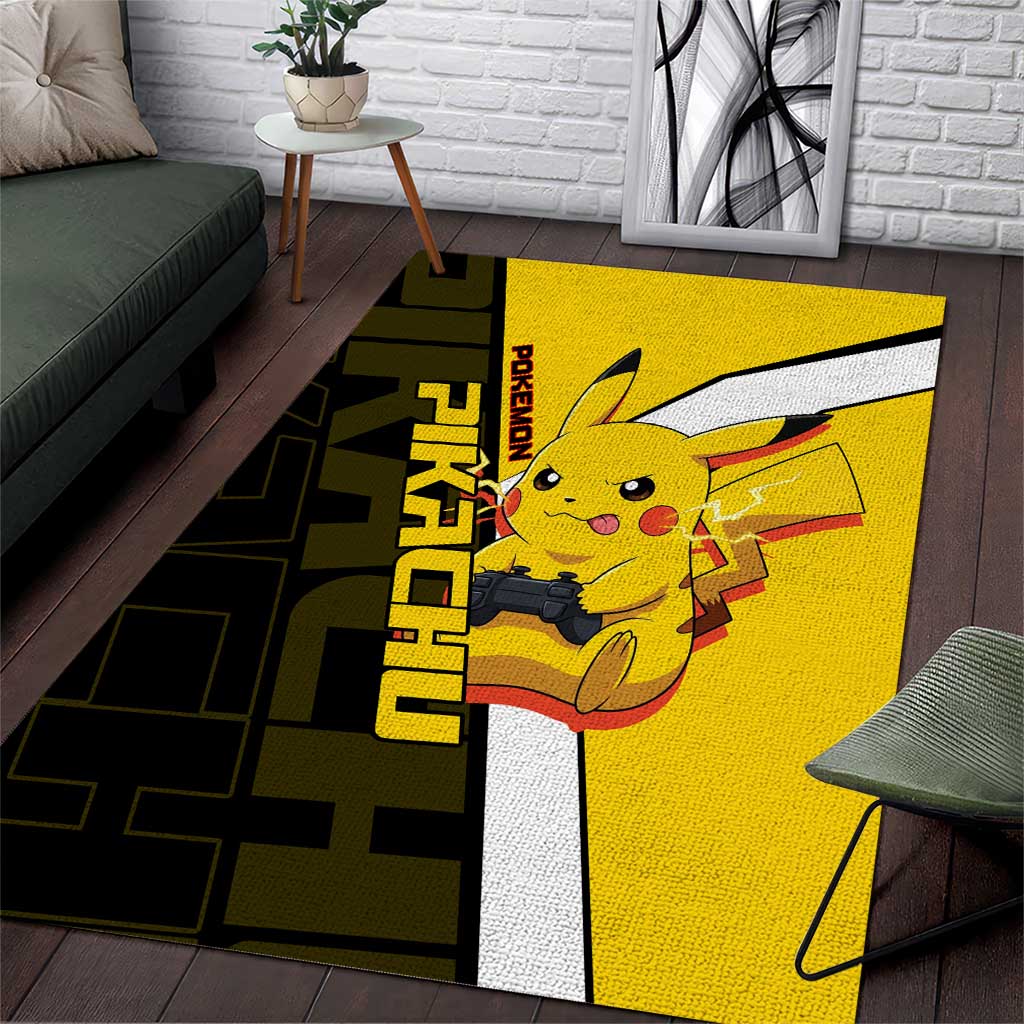 Pikachu Poké Area Rug Vibrant Retro Anime Style