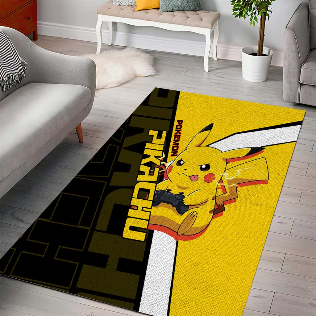 Pikachu Poké Area Rug Vibrant Retro Anime Style