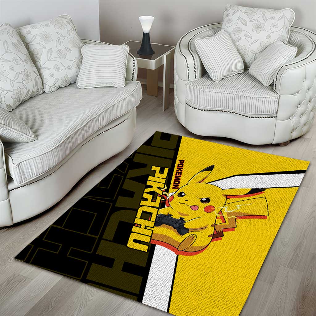 Pikachu Poké Area Rug Vibrant Retro Anime Style