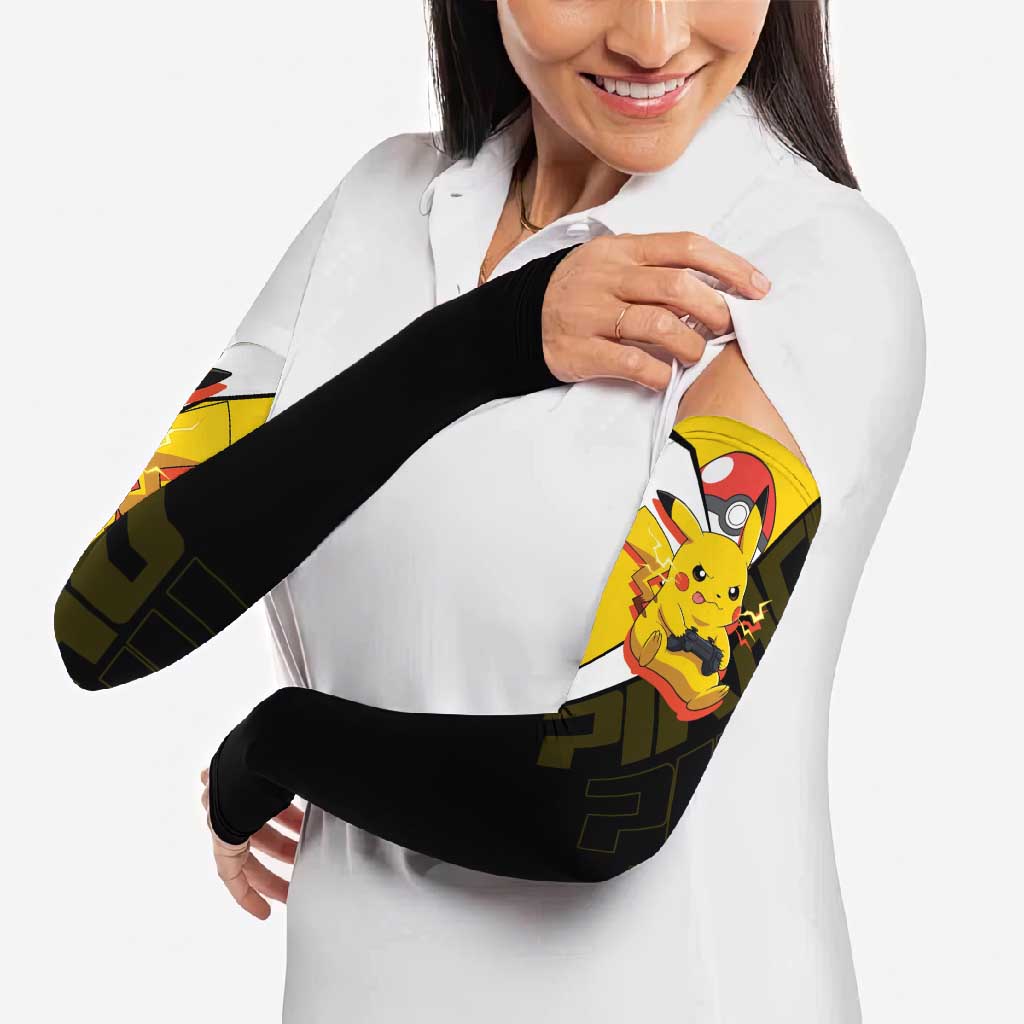 Pikachu Poké Arm Sleeves Vibrant Retro Anime Style
